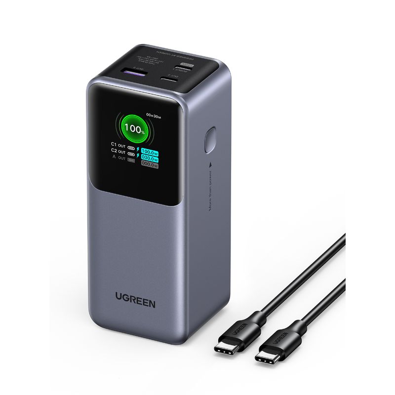 UGREEN-MEGA-BATERIA-PORTATIL-20.000MAH-CON-SALIDA-130W-MAX-CARGA-RAPIDA-2USB-C---1USB-A--PB721