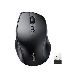 UGREEN MOUSE INALAMBRICO ERGONOMICO CS 2.4GHZ+BT BLACK  MU101
