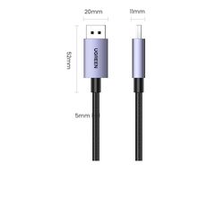 UGREEN CABLE DISPLAYPORT 2.1 M/M 1M 16-10-8K/60HZ  4K/120-240HZ BLINDADO DP118