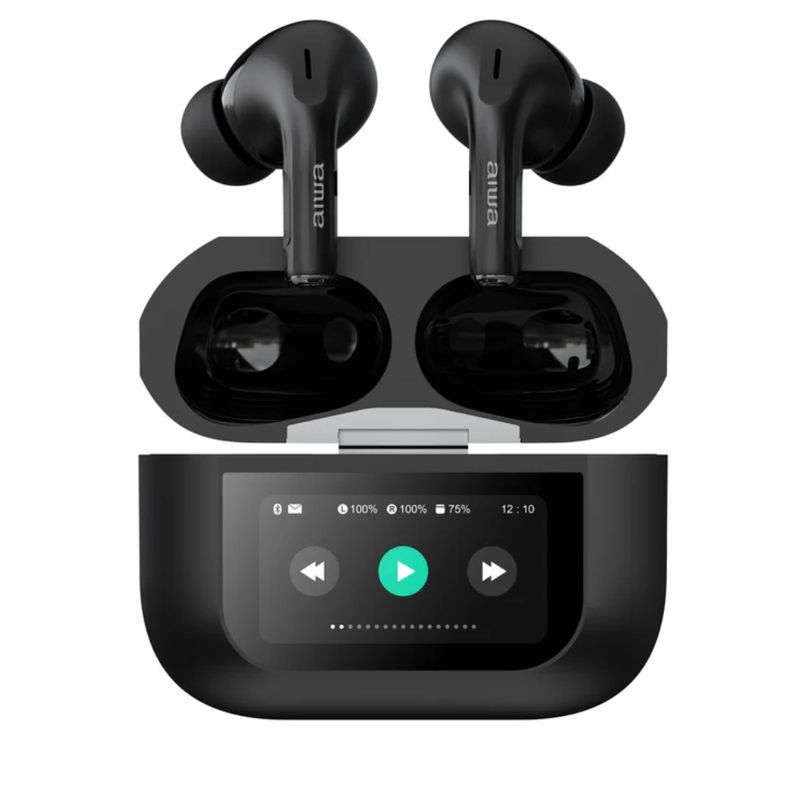 AIWA AUDIFONOS INALAMBRICOS CON PANTALLA TACTIL ANC AWTWSGPROB