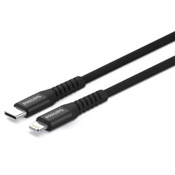 PHILIPS CABLE TRENZADO USB-C A LIGHTNING  DLC5206L BLACK