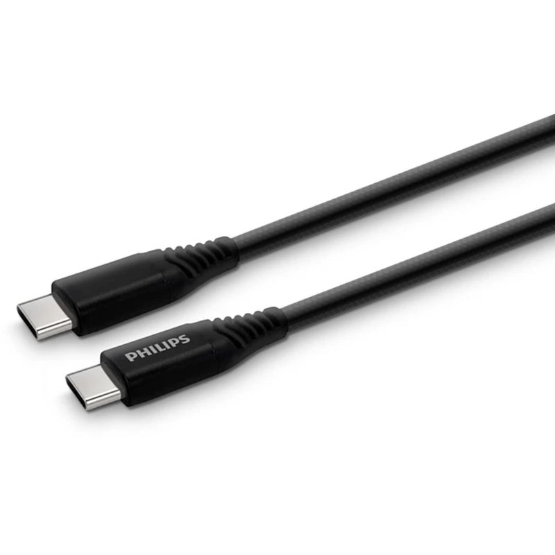 PHILIPS CABLE TRENZADO USB-C A USB-C  DLC5206C BLACK