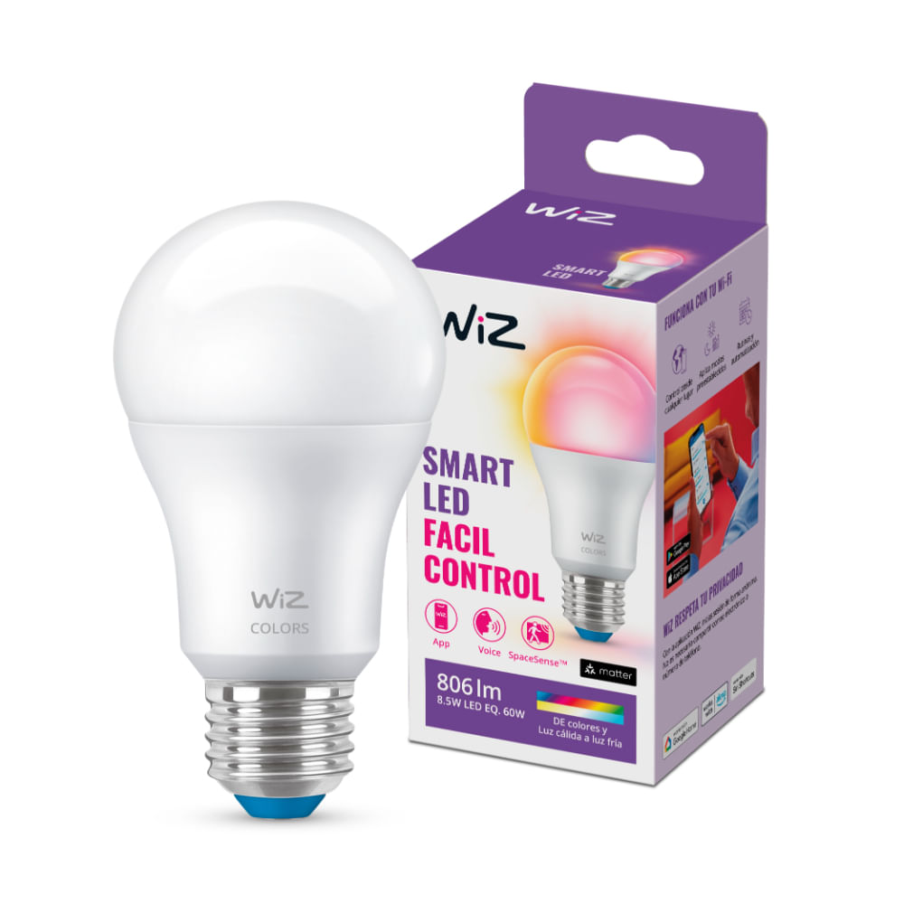 Pack De 2 Ampoules Connectées WiZ 4lite LED E27 - Blanc Chaud, Dimmables, Compatibles Alexa/Google