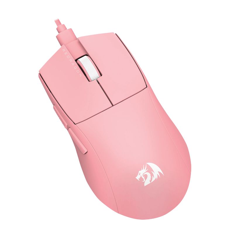 REDRAGON MOUSE GAMER KING M724 ROSADO ALAMBRICO 12400 DPI