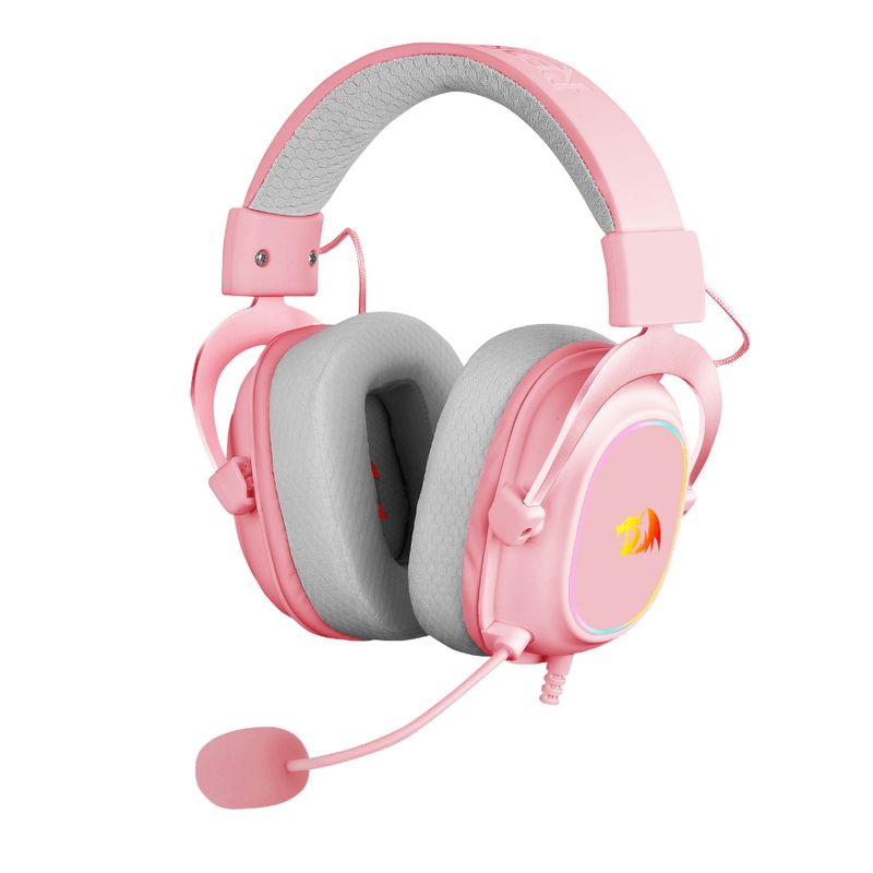 REDRAGON AUDIFONO GAMER ZEUS X H510 RGB ROSADO
