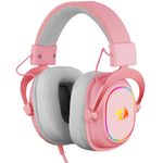 REDRAGON AUDIFONO GAMER ZEUS X H510 RGB ROSADO