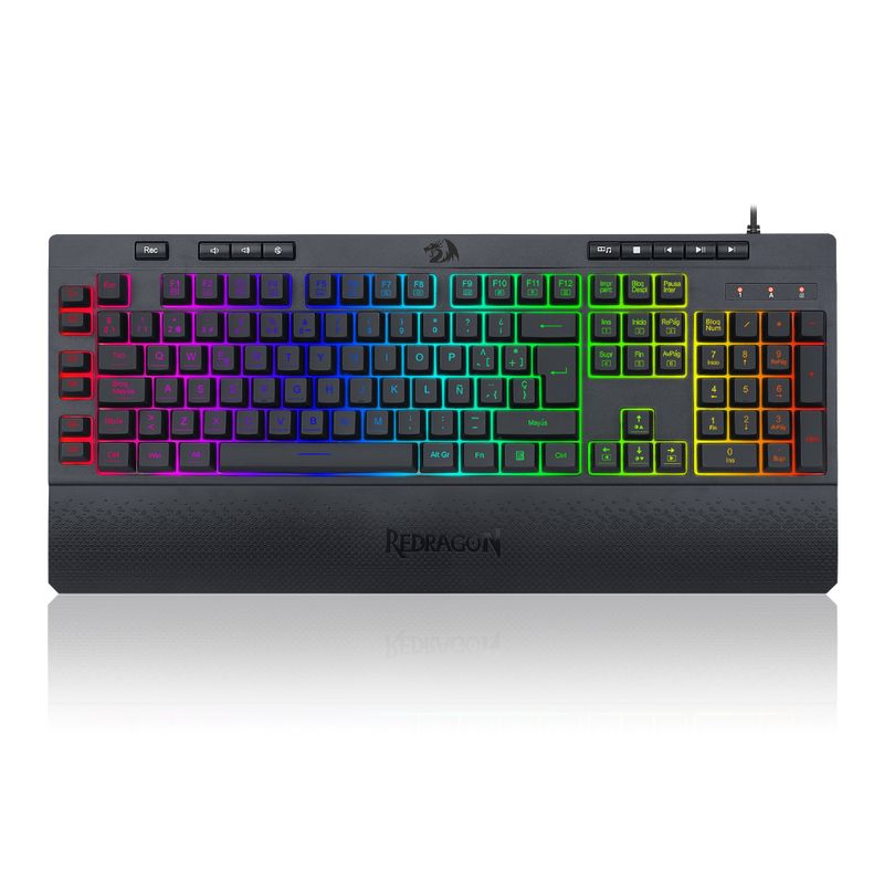 REDRAGON TECLADO GAMER SHIVA K512 RGB MEMBRANA BLACK