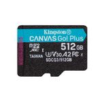 KINGSTON  TARJETA DE MEMORIA MICRO-SD 512GB CANVAS GO! PLUS UHS-I CLASE 10 U3 V30 A2 /ADAPTADOR SD