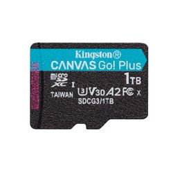 KINGSTON TARJETA DE MEMORIA MICRO-SD 1TB  CANVAS GO! PLUS UHS-I CLASE 10 U3 V30 A2 /ADAPTADOR SD