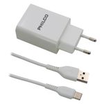 CARGADOR-DE-PARED-BLANCO-2.1A-DOBLE-USB-A---CABLE-USB-A-USB-C-PHILCO-79220R2109