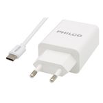 CARGADOR-DE-PARED-BLANCO-2.1A-DOBLE-USB-A---CABLE-USB-A-USB-C-PHILCO-79220R2109
