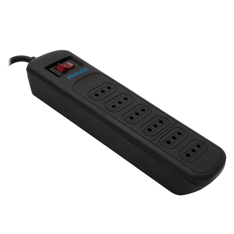 ALARGADOR-1.5MT---6-TOMAS-NEGRO---PROTECCION-PHILCO