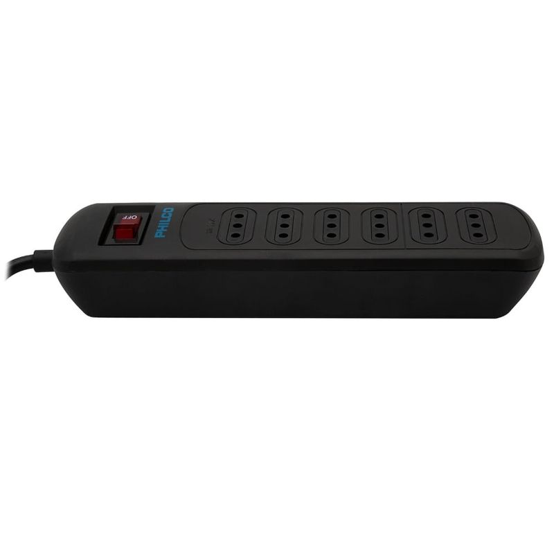 ALARGADOR-1.5MT---6-TOMAS-NEGRO---PROTECCION-PHILCO