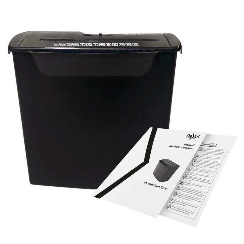 TRITURADORA DE PAPEL REXEL MOMENTUM S202 9LITROS COLOR BLACK