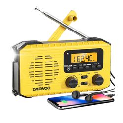 DAEWOO LINTERNA LED REARGABLE C/ RADIO AM/FM +  RELOJ  DI-700R