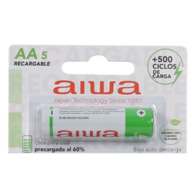 AIWA BLISTER PILAS X 1  RECARGABLE AA 2000 MAH  RR33PS