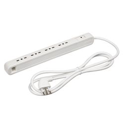 BTICINO ALARGADOR ELECTRICO 10A ULTRASLIM 4 TOMAS BIPASO 10/16A 1,5M BLANCO