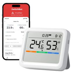 SWITCHBOT MONITOR AMBIENTAL INTELIGENTE 5 EN 1  METER PRO