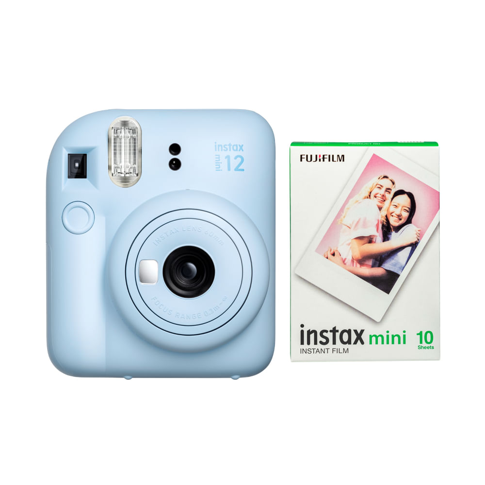 INSTAX PACK CAMARA MINI CELESTE + 10 PELICULAS