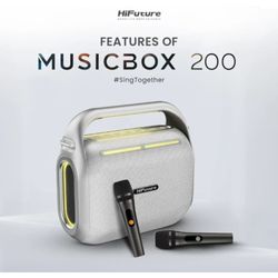 HIFUTURE PARLANTE KARAOKE MUSICBOX 200 SILVER
