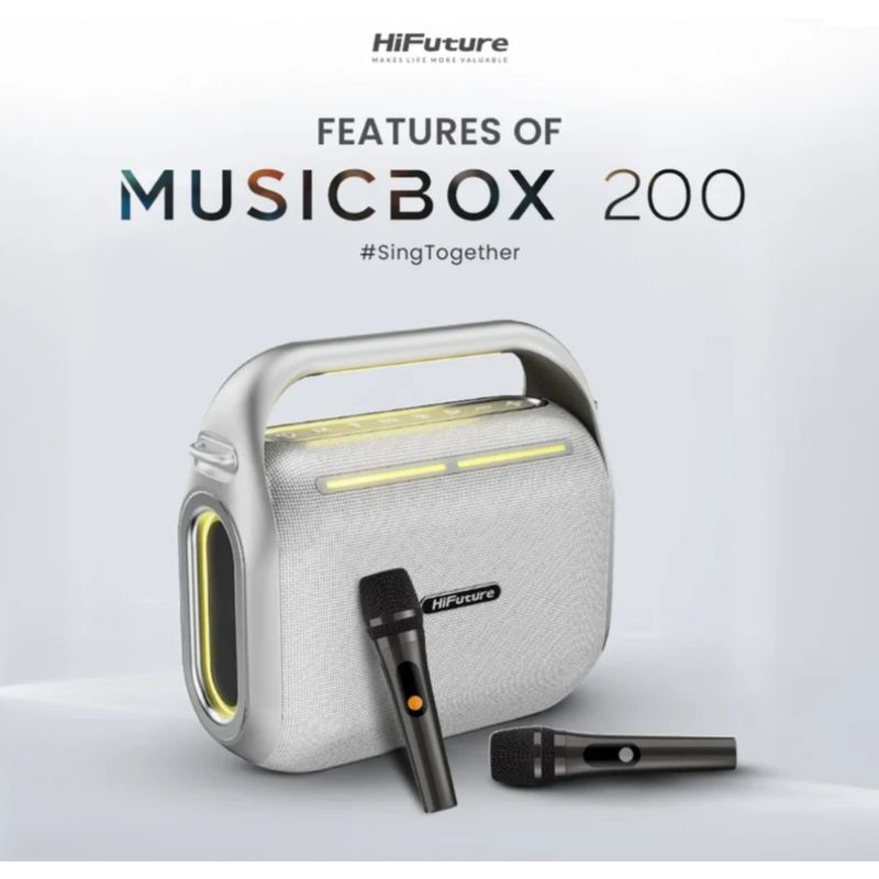 HIFUTURE-PARLANTE-KARAOKE-MUSICBOX-200-SILVER