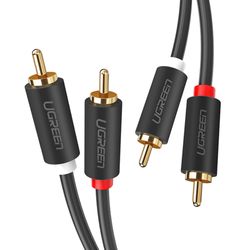 UGREEN CABLE DE AUDIO M/M 2RCA/2RCA 5M BLACK  AV104