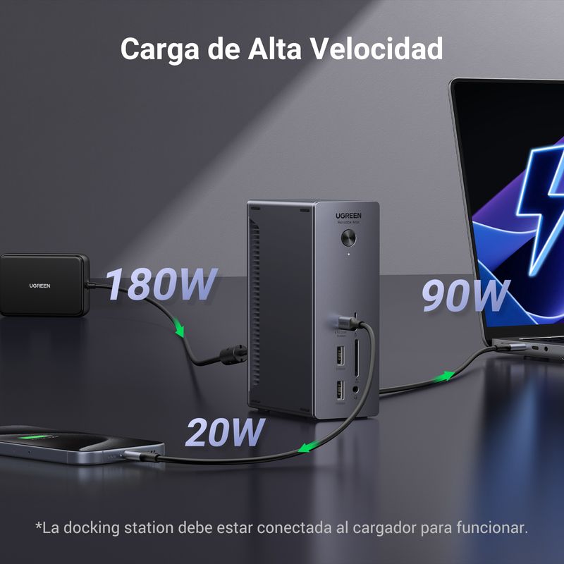 UGREEN-MULTIPUERTO-USB-C-13EN1-8K-DOCKING-STATION-COMPATIBLE-WIN-MAC-U710