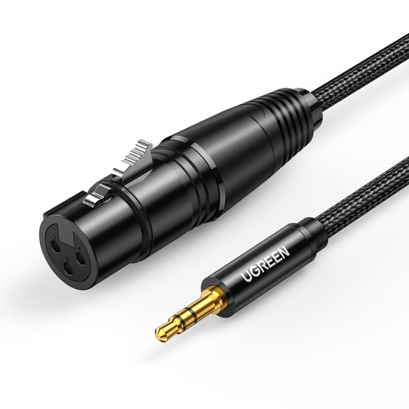 UGREEN-CABLE-DE-AUDIO-PARA-MICROFONO-XLR-H-A-PLUG-3.5MM-M-REFORZADO-2-METROS--AV182