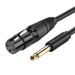 UGREEN CABLE DE AUDIO M/H PLUG 6.3MM/XLR 2M BLINDADO BLACK  AV131