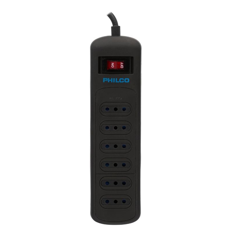 ALARGADOR-1.5MT---6-TOMAS-NEGRO---PROTECCION-PHILCO