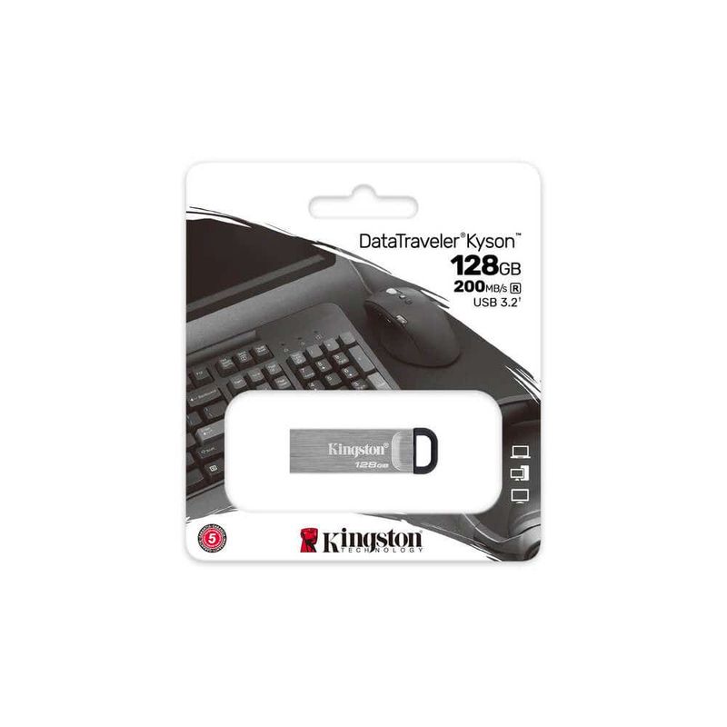 Pendrive-128Gb-Kingston-Datatraveler-Kyson-3.2-Gen-1-Pendrives
