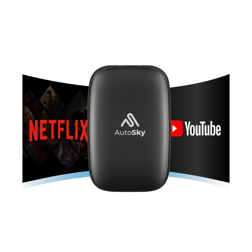 AUTOSKY ADAPTADOR AI BOX LITE CONVIERTE CARPLAY/ANDROID AUTO ALAMBRICO A INALAMBRICO