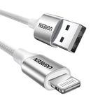 UGREEN-CABLE-LIGHTNING-CERTIFICADO-MFI---USB-A-2.4A-2-METRO-REFORZADO-BLANCO-US199