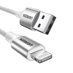 UGREEN-CABLE-LIGHTNING-CERTIFICADO-MFI---USB-A-2.4A-2-METRO-REFORZADO-BLANCO-US199