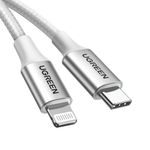 UGREEN-CABLE-LIGHTNING-CERTIFICADO-MFI---USB-C-3A-1-METRO-REFORZADO-GRIS-US304