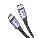 UGREEN-CABLE-USB-C---USB-C-3.1-DATAPOWER-100W-MAX-1-MTS-REFORZADO-BLACK-US300-