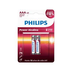 PHILIPS BLISTER DE PILAS ALCALINAS  AAA X 2  LR03P2B