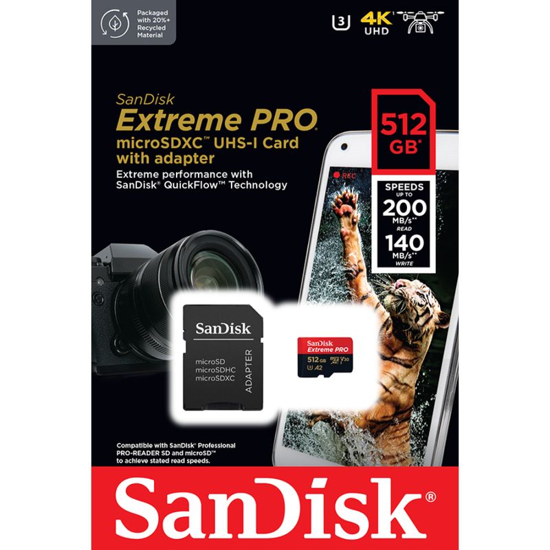 SANDISK-TARJETA-EXTREME-PRO-MICROSD-CON-ADP-512GB-U3-A2-200MB-S--140MB-S-SDSQXCD-512G-GN6MA