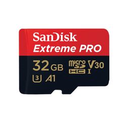 SANDISK TARJETA EXTREME PRO MICROSD CON/ADP 32GB U3 A1 100MB/S -90MB/S SDSQXCG-032G-GN6MA