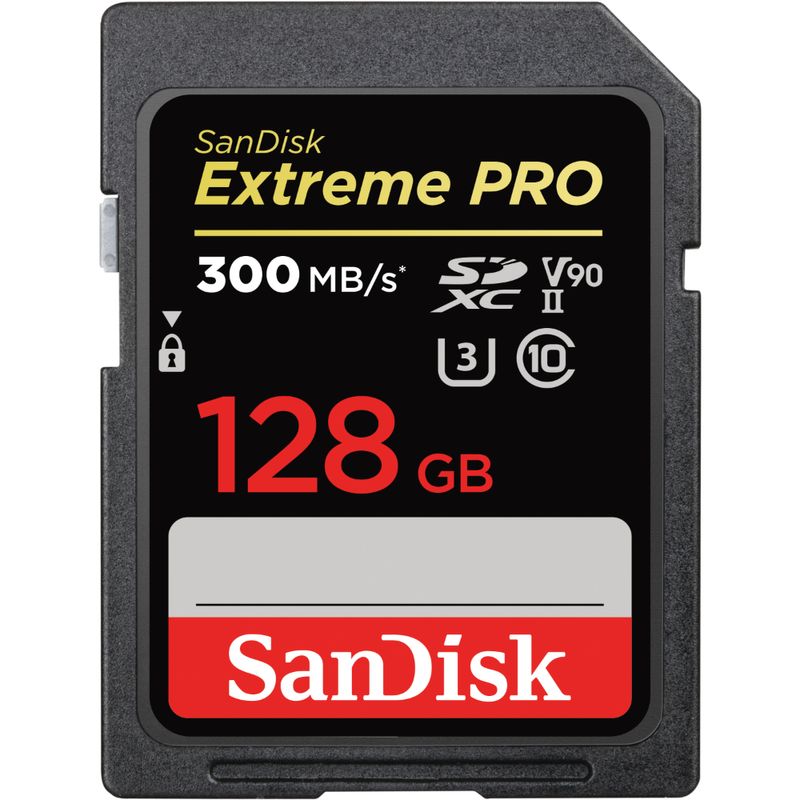 SANDISK-TARJETA-DE-MEMORIA-SD-EXTREME-PRO-128GB-UHS-II-300MB-S---260MB-S-SDSDXDK-128G-GN4IN
