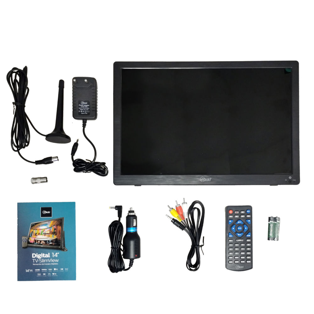 MLAB TELEVISOR PORTATIL 14P SEÑAL DIGITAL ISDB-T 320MLB9452