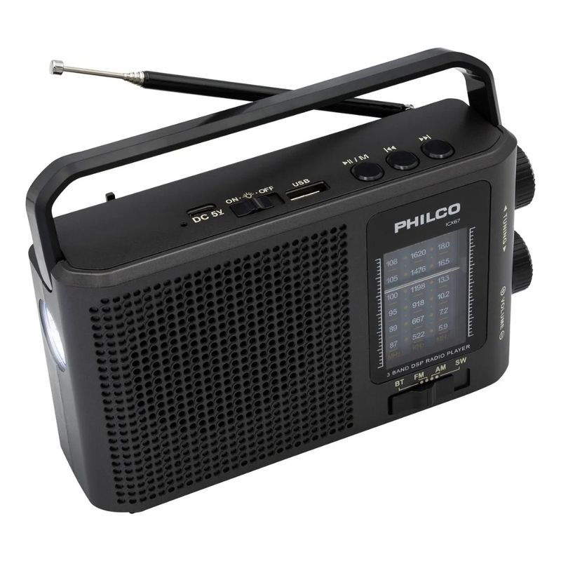 PHILCO RADIO MULTIBANDA RECARGABLE LED