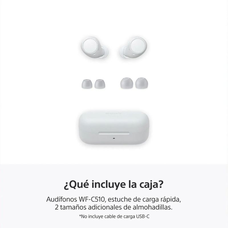 SONY-AUDIFONO-BT-TRUE-WIRELESS-C510-BLANCO