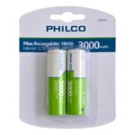 PHILCO-BLISTER-2-BATERIAS-RECARGABLES-18650-LI-ION-3000MAH