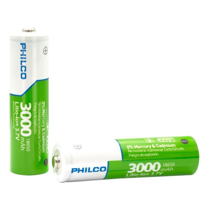 PHILCO-BLISTER-2-BATERIAS-RECARGABLES-18650-LI-ION-3000MAH