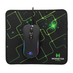 MONSTER GAMER KIT GAMER MOUSE BOLD RGB + MOUSE PAD