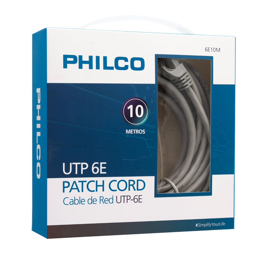 PHILCO CABLE DE RED CAT 6 / 10 MTS