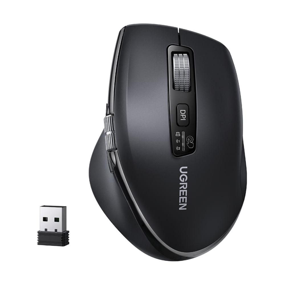 UGREEN MOUSE INALAMBRICO ERGO MULTI-MODO 2.4GHZ+BT SCROLL LATERAL