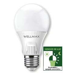 WELLMAX AMPOLLETA LED SENSOR CREPUSCULAR 9W BLANCO CALIDO