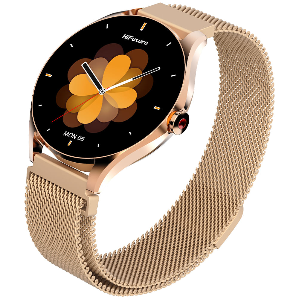 HIFUTURE SMARTWATCH AURA2 METALICO ROSE GOLD WATERPROOF PANTALLA 1.32 PULGADAS AMOLED